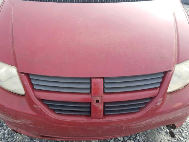 1D4GP45R26B609261 - 2006 DODGE CARAVAN SX RED photo 7