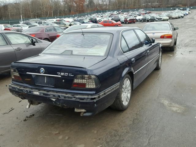 WBAGJ0334XDD73224 - 1999 BMW 750 IL BLUE photo 4