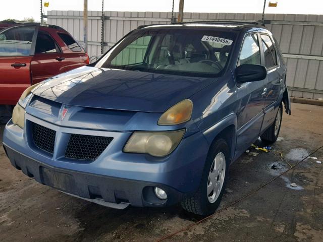 3G7DA03E32S600463 - 2002 PONTIAC AZTEK BLUE photo 2