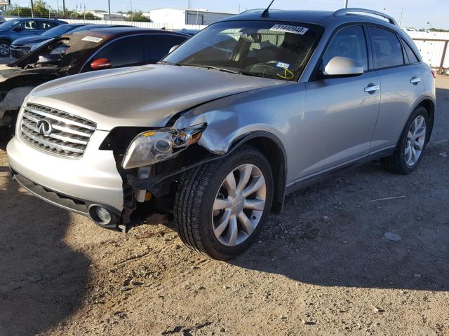 JNRBS08WX4X403380 - 2004 INFINITI FX45 SILVER photo 2