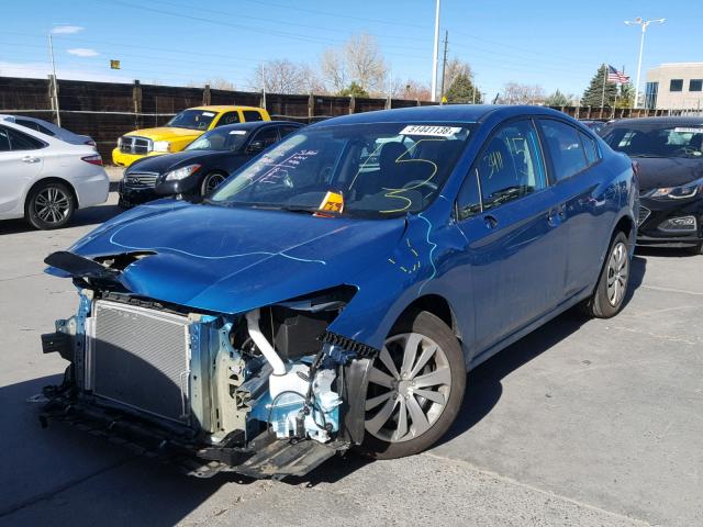 4S3GKAA61J3606229 - 2018 SUBARU IMPREZA BLUE photo 2