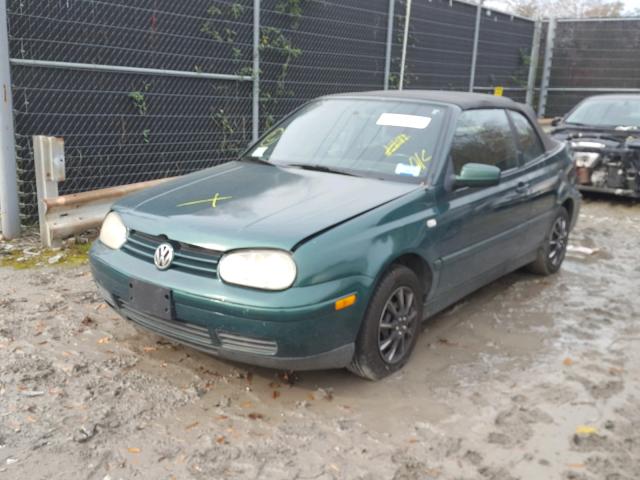 3VWBC21V61M813019 - 2001 VOLKSWAGEN CABRIO GL GREEN photo 2