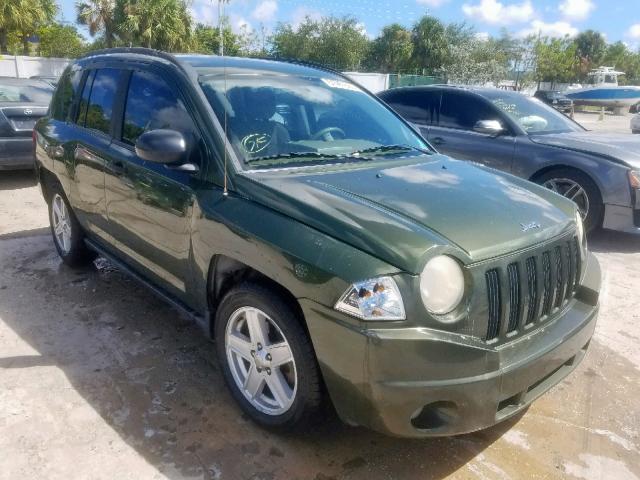 1J8FT47W67D219222 - 2007 JEEP COMPASS GREEN photo 1