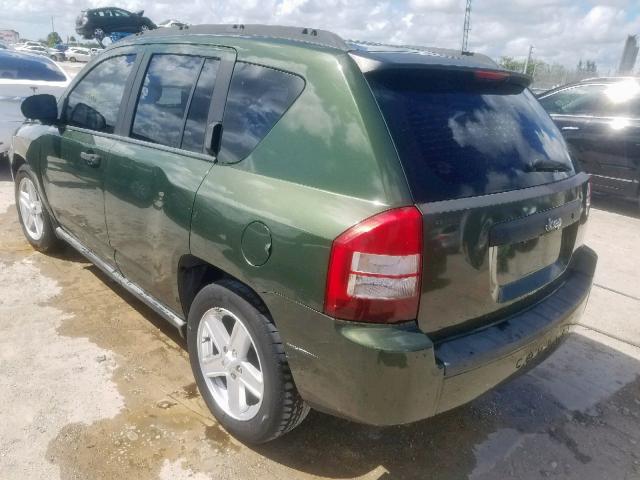 1J8FT47W67D219222 - 2007 JEEP COMPASS GREEN photo 3