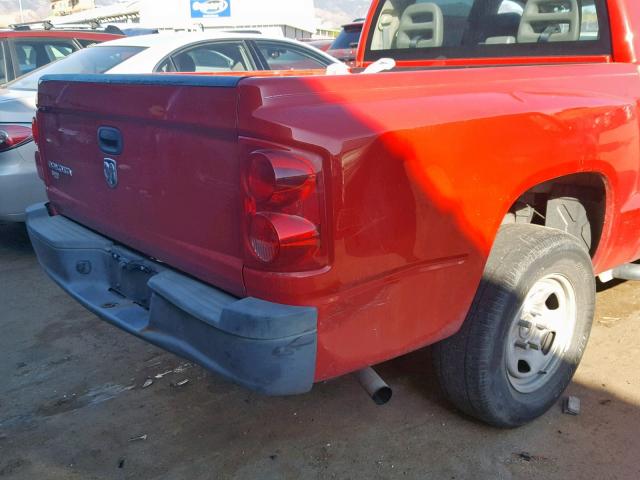 1D7HE28K16S710579 - 2006 DODGE DAKOTA QUA RED photo 9