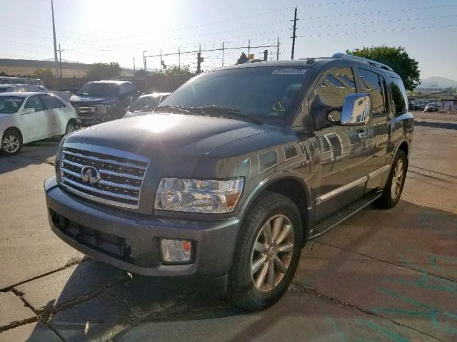 5N3AA08C78N905871 - 2008 INFINITI QX56 GREEN photo 2