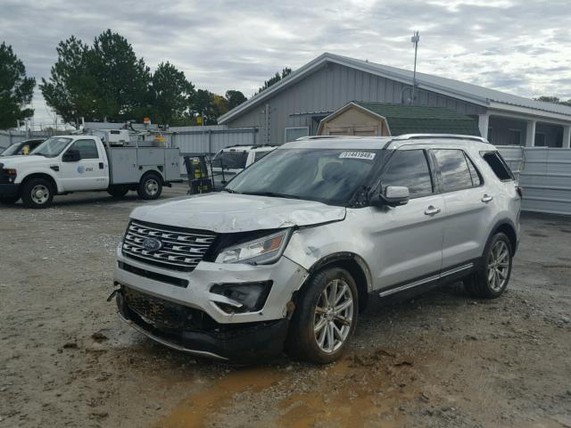 1FM5K7F81GGB27729 - 2016 FORD EXPLORER L SILVER photo 2