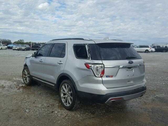 1FM5K7F81GGB27729 - 2016 FORD EXPLORER L SILVER photo 3