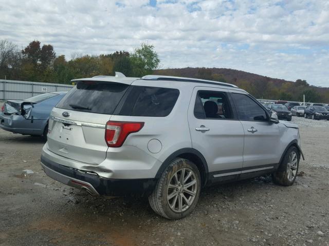 1FM5K7F81GGB27729 - 2016 FORD EXPLORER L SILVER photo 4