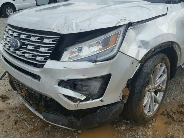 1FM5K7F81GGB27729 - 2016 FORD EXPLORER L SILVER photo 9