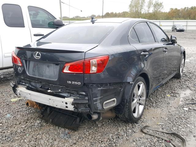 JTHBF5C26B5156100 - 2011 LEXUS IS 250 BLACK photo 4