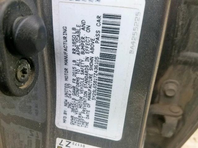 5Y2SL65817Z436105 - 2007 PONTIAC VIBE GRAY photo 10