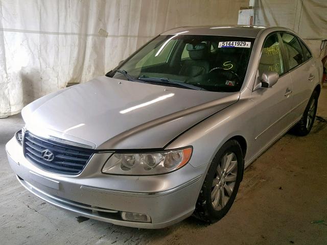 KMHFC46F09A342538 - 2009 HYUNDAI AZERA SE SILVER photo 2