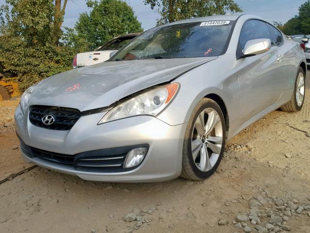 KMHHU6KH8AU011895 - 2010 HYUNDAI GENESIS CO SILVER photo 2