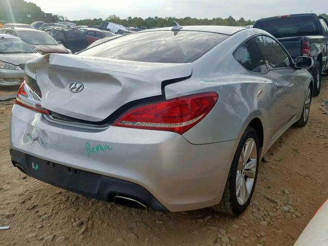 KMHHU6KH8AU011895 - 2010 HYUNDAI GENESIS CO SILVER photo 4