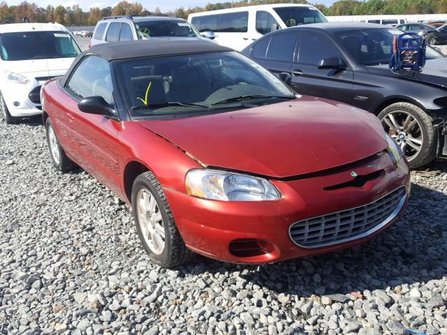 1C3EL75R02N343933 - 2002 CHRYSLER SEBRING GT RED photo 1