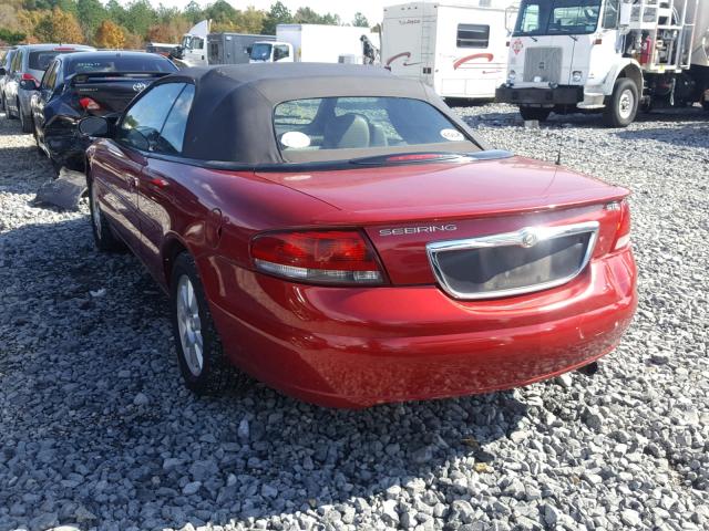 1C3EL75R02N343933 - 2002 CHRYSLER SEBRING GT RED photo 3