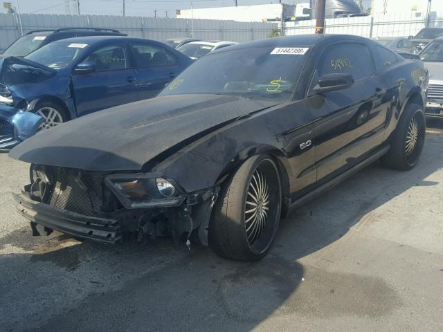 1ZVBP8CF7C5225894 - 2012 FORD MUSTANG GT BLACK photo 2