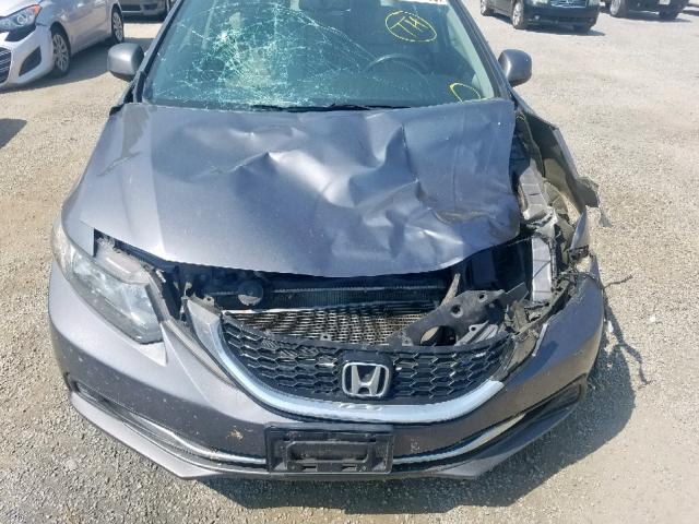 19XFB2F80DE032408 - 2013 HONDA CIVIC EX GRAY photo 7