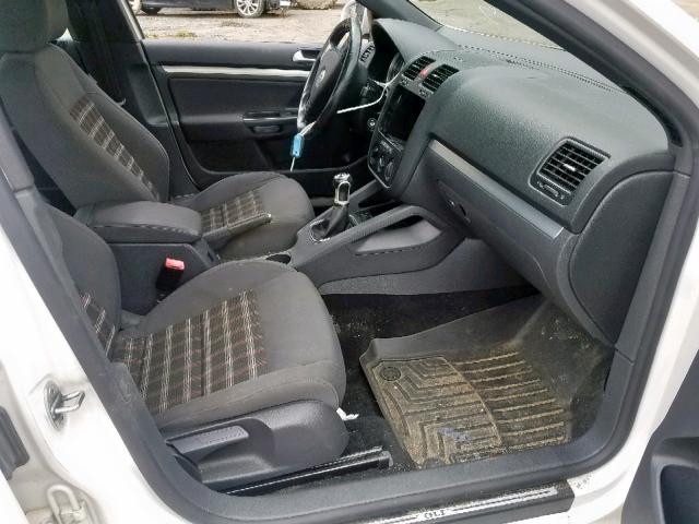 3VWDA71K69M062369 - 2009 VOLKSWAGEN GLI თეთრი ფოტო 5