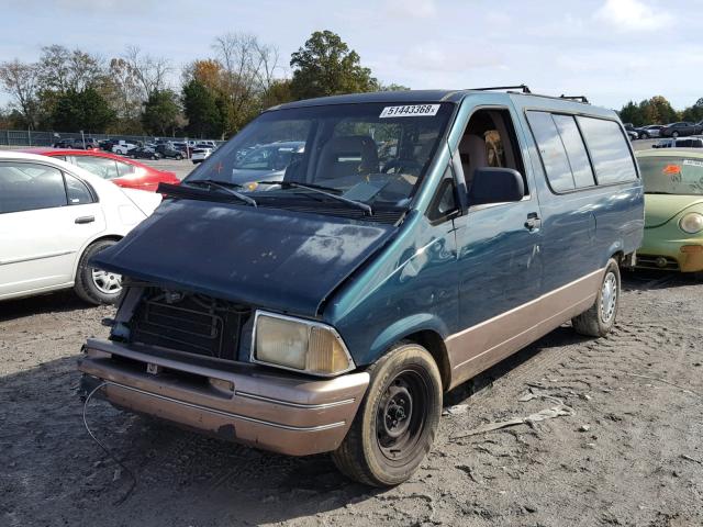 1FMDA31XXPZB40019 - 1993 FORD AEROSTAR GREEN photo 2