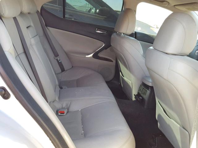 JTHBK262672039857 - 2007 LEXUS IS 250 SILVER photo 6