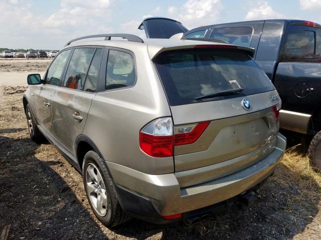 WBXPC93488WJ09603 - 2008 BMW X3 3.0SI BEIGE photo 3