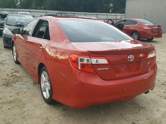 4T1BF1FK3CU533409 - 2012 TOYOTA CAMRY BASE RED photo 3