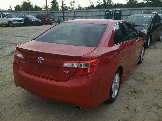 4T1BF1FK3CU533409 - 2012 TOYOTA CAMRY BASE RED photo 4