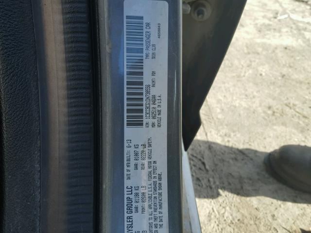 1C3CCBCG1DN738556 - 2013 CHRYSLER 200 LIMITE GRAY photo 10