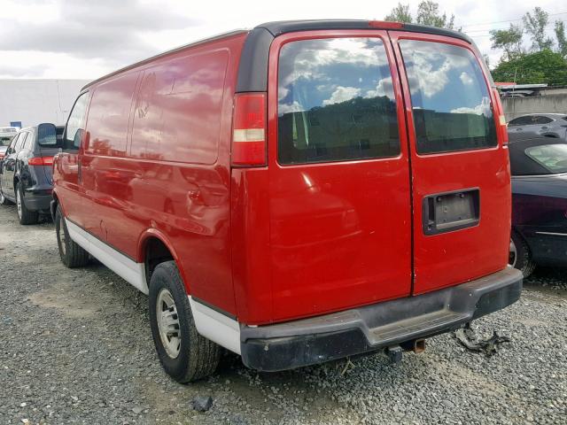 1GCGG25V471148618 - 2007 CHEVROLET EXPRESS G2 RED photo 3