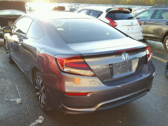 2HGFG3B00FH532424 - 2015 HONDA CIVIC EXL GRAY photo 3