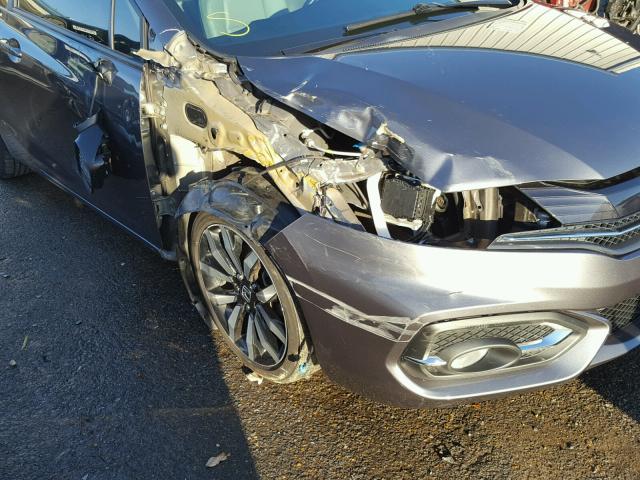 2HGFG3B00FH532424 - 2015 HONDA CIVIC EXL GRAY photo 9