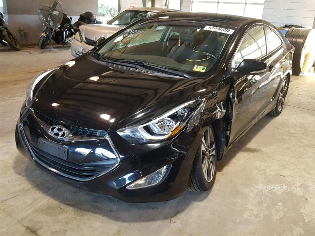 KMHDH6AH8EU025175 - 2014 HYUNDAI ELANTRA CO BLACK photo 2