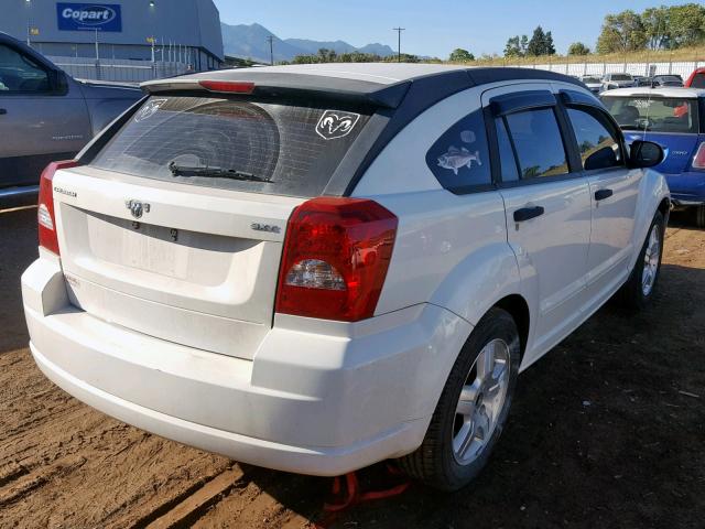 1B3HB48B47D563938 - 2007 DODGE CALIBER SX WHITE photo 4