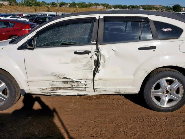 1B3HB48B47D563938 - 2007 DODGE CALIBER SX WHITE photo 9