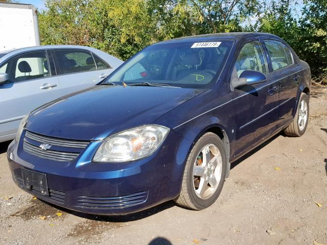 1G1AT58H997292764 - 2009 CHEVROLET COBALT LT BLUE photo 2