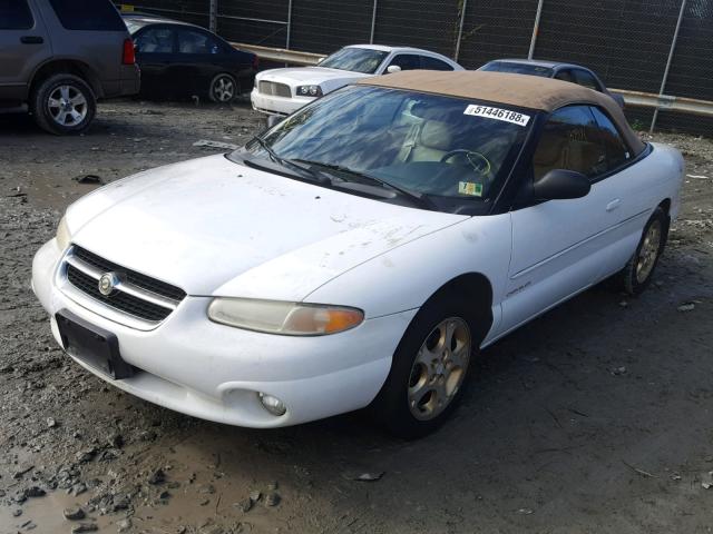 3C3EL55H7WT292075 - 1998 CHRYSLER SEBRING JX WHITE photo 2