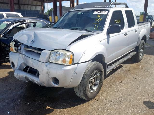 1N6ED27T84C456268 - 2004 NISSAN FRONTIER X SILVER photo 2