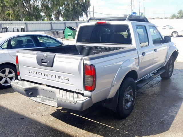 1N6ED27T84C456268 - 2004 NISSAN FRONTIER X SILVER photo 4