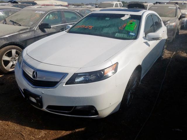 19UUA8F32EA002107 - 2014 ACURA TL SE WHITE photo 2