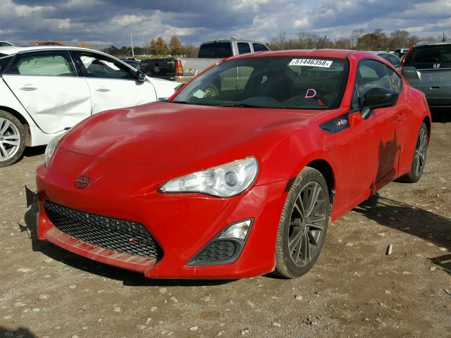 JF1ZNAA15D2716317 - 2013 TOYOTA SCION FR-S RED photo 2