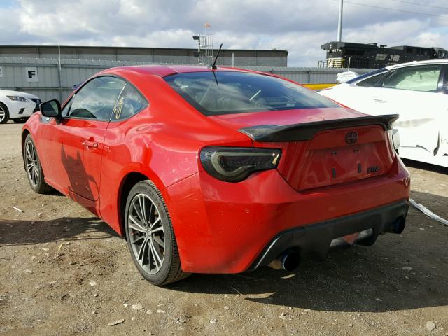 JF1ZNAA15D2716317 - 2013 TOYOTA SCION FR-S RED photo 3