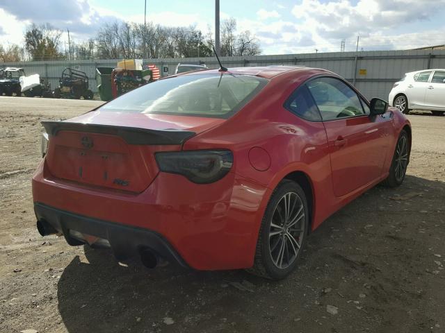 JF1ZNAA15D2716317 - 2013 TOYOTA SCION FR-S RED photo 4