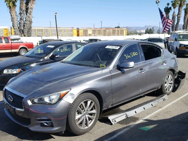 JN1CV7AP9GM200836 - 2016 INFINITI Q50 BASE GRAY photo 2