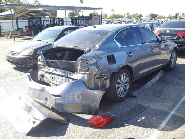 JN1CV7AP9GM200836 - 2016 INFINITI Q50 BASE GRAY photo 4