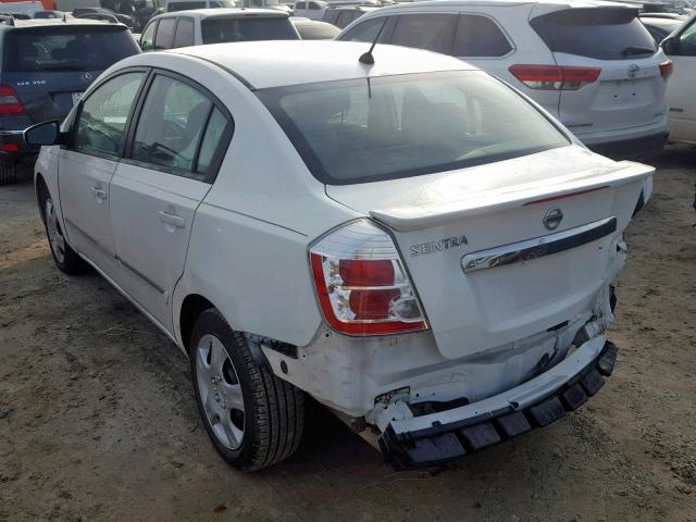 3N1AB6AP5CL707327 - 2012 NISSAN SENTRA 2.0 WHITE photo 3