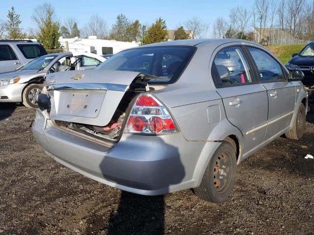 KL1TD56687B150258 - 2007 CHEVROLET AVEO BASE Gümüş foto 4