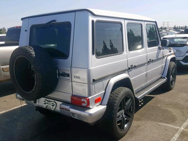 WDCYR49EX2X134579 - 2002 MERCEDES-BENZ G 500 SILVER photo 4