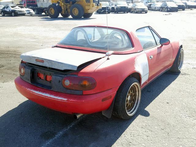 JM1NA3510L0143427 - 1990 MAZDA MX-5 MIATA RED photo 4